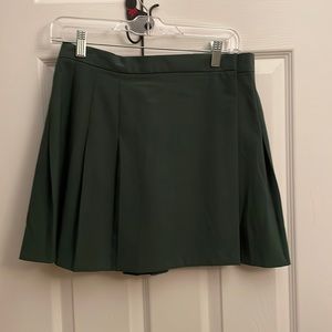 ASOS design green pleated wrap mini skirt